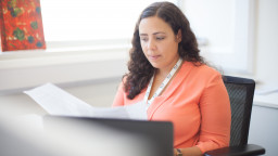 Woman at computer