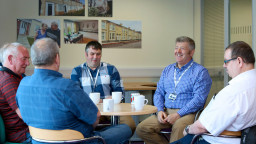 Veterans sitting around a table